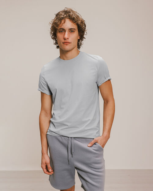 Playera Larga Slim Azul